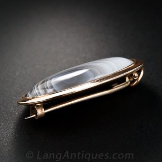 Georgian Rose Gold and Agate Pin/Pendant