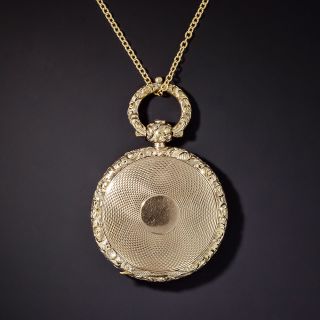 Georgian Round Engine Turned Vinaigrette Locket - 2