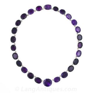Georgian Style Amethyst Riviere Necklace