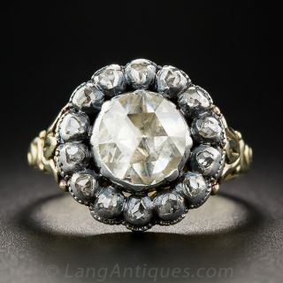 Georgian Style Diamond Cluster Ring - 1