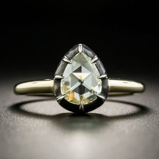 Georgian Style Pear-Shaped Rose-Cut Diamond Engagement Ring - 2
