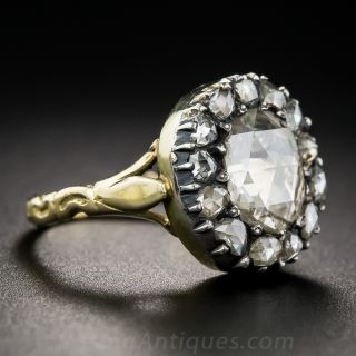 Georgian Style Rose-Cut Diamond Halo Ring