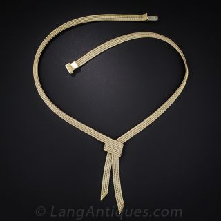 German Gold Bow Necklace