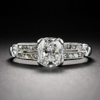 GIA F-VS2 1.11 ct. Cushion-Cut Diamond and Platinum Engagement Ring