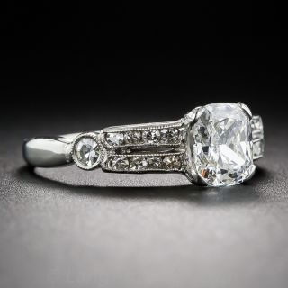 GIA F-VS2 1.11 ct. Cushion-Cut Diamond and Platinum Engagement Ring