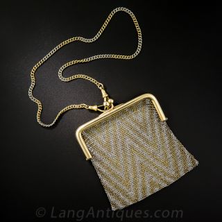 Gold and Platinum Mini Mesh Purse - 2