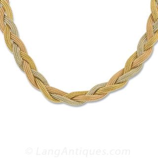 Gold Braided Necklace