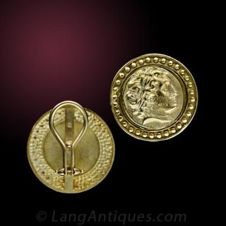 Gold Coin Style Earrings