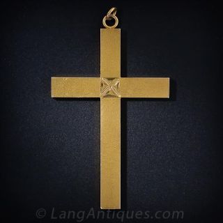 Gold Filled Engraved Reversable Victorian Cross
