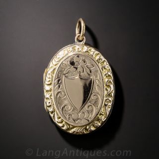 Gold Filled Victorian Engraved Locket