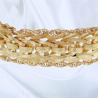 Gold Geometric Link Bracelet