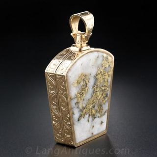 Gold-in-Quartz Masonic Fob - Circa 1860 