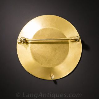 Gold Nugget Prospector Brooch