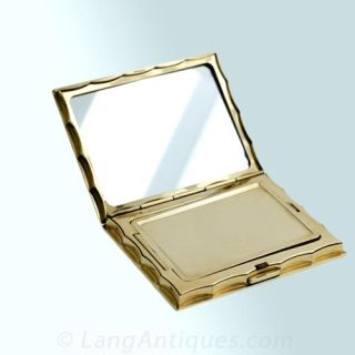 Gold Rectangular Vanity Compact