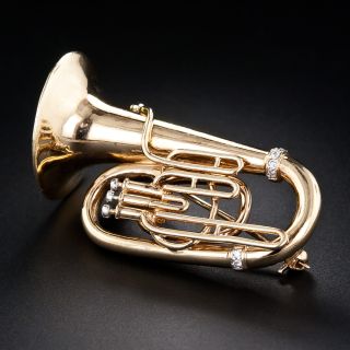 Gold Tuba Pin - 4