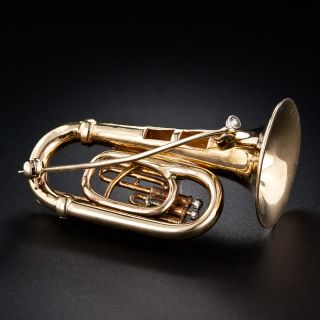 Gold Tuba Pin