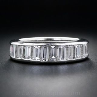 Graduated Baguette Diamond Eternity Band in Platinum