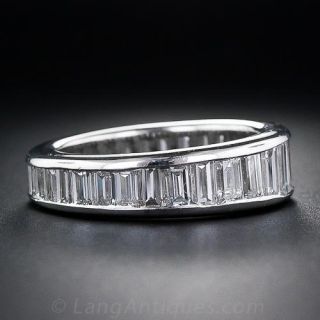 Graduated Baguette Diamond Eternity Band in Platinum