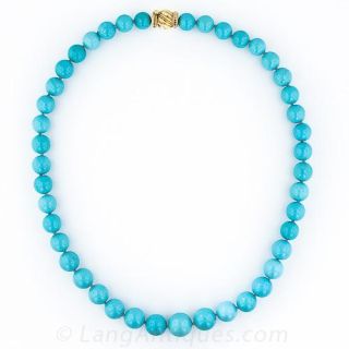 Graduated Turquoise Bead Strand