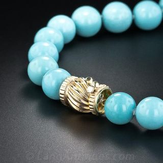 Graduated Turquoise Bead Strand
