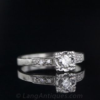 Granat Brothers .20 Carat Art Deco Engagment Ring