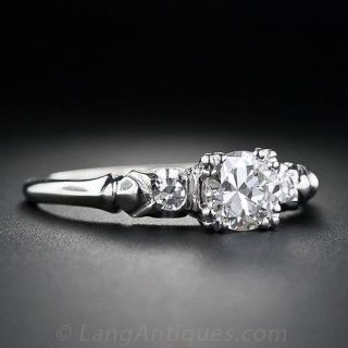 Granat Brothers .50 Carat  Vintage  Diamond Engagement Ring