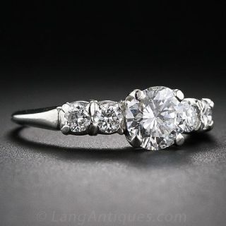 Granat Brothers .95 Carat Vintage Diamond Engagement Ring