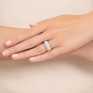 Granat Brothers Mid-Century Pavé Diamond Band Ring