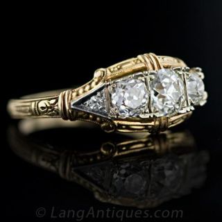 Granat Brothers Three Stone Diamond Ring
