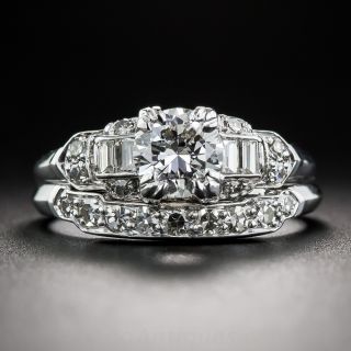 Granat Brothers Vintage .65 Carat Diamond Wedding Set  - 1