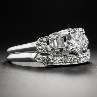 Granat Brothers Vintage .65 Carat Diamond Wedding Set 