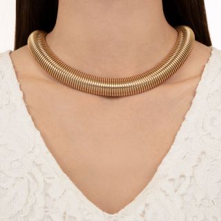 Grand Mid-Century Spring Necklace