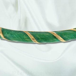 Green Enamel Bangle
