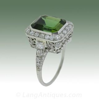 Green Tourmaline Ring