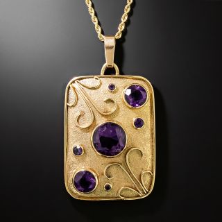 Groovy Amethyst Pendant Necklace - 2
