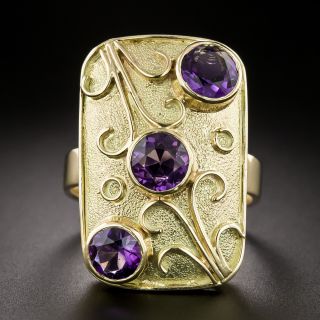  Groovy Amethyst Ring - 2