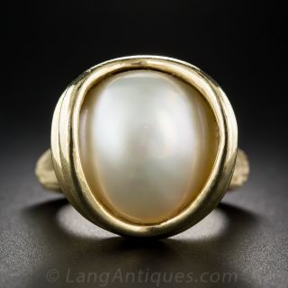 Groovy Mabe Pearl Ring