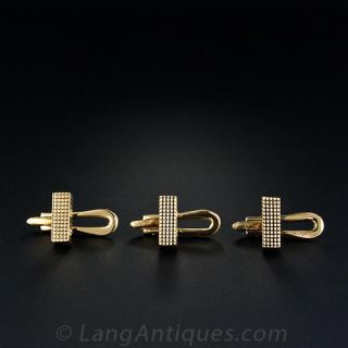 Gubelin Geometric Cufflink and Studs Set