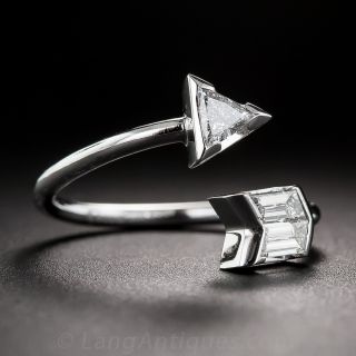 Gucci Platinum and Diamond Arrow Ring
