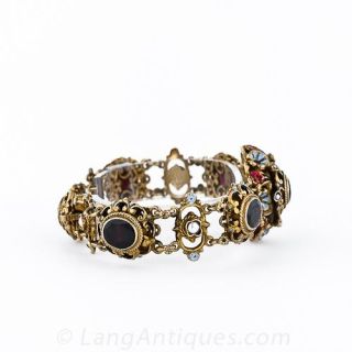 Guilded Silver Austro-Hungarian Style Bracelet, Netherlands