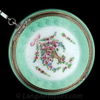 Guilloche Enamel Compact & Lipstick, F&B