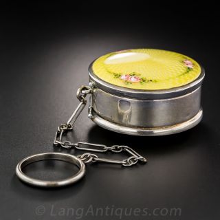 Guilloche Enamel Pillbox
