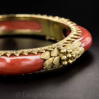 Gump's Coral Bangle Bracelet - 2