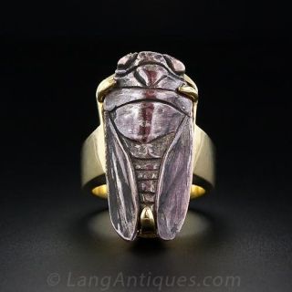 Gump's Shakudo Cicada Ring