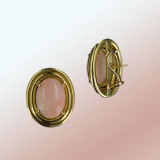Gumps Large Coral Earrings