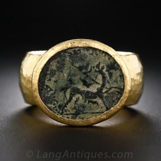Gurhan 24 Karat Gold Ancient Coin Ring