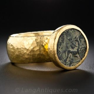 Gurhan 24 Karat Gold Ancient Coin Ring