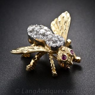 H. Rosenthal Diamond Bee Pin