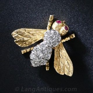H. Rosenthal Diamond Bee Pin