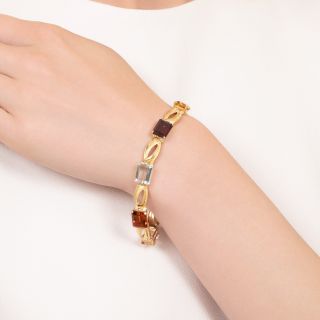 Mid-Century Multi-Gem Bracelet by H. Stern